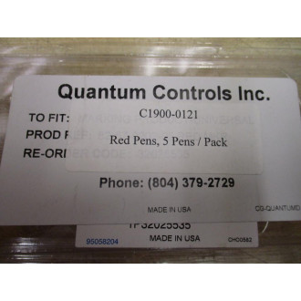 Quantum Controls C1900-0121 Chart Recorder Pen C19000121 (Pack of 5)