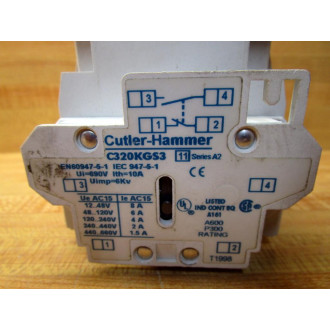 Cutler Hammer AN16BN0 Contactor Ser C1 w Aux. Contact - Used
