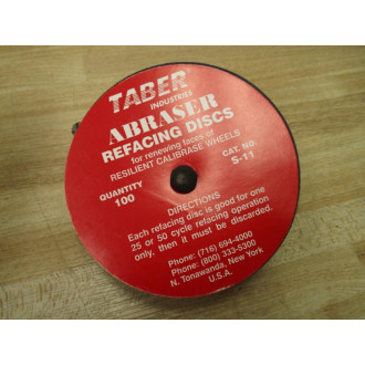 Taber Industries S-11 Abraser Refacing Discs (Pack of 100)