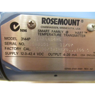 Rosemount 3144P-D1A2NAB4M5 Temperature Transmitter 3144PD1A2NAB4M5 - New No Box