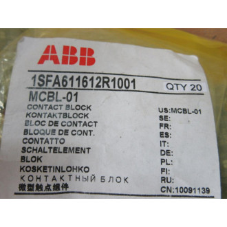 ABB MCBL-01 Block MCBL01 1SFA611612R1001 (Pack of 20)