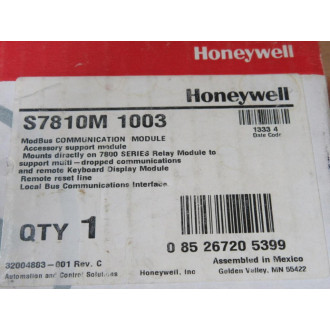 Honeywell S7810M 1003 Burner Control S7810M1003