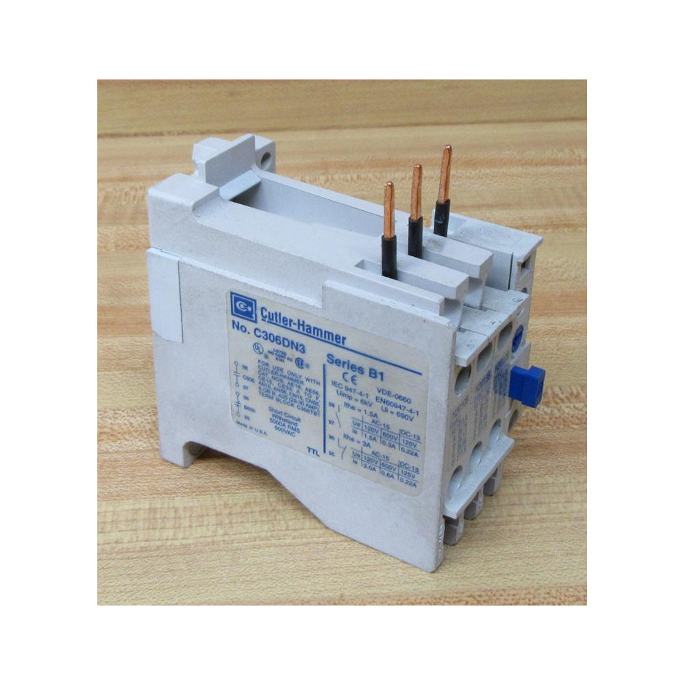 Cutler Hammer C306DN3 Thermal Overload Relay W Leads - Used