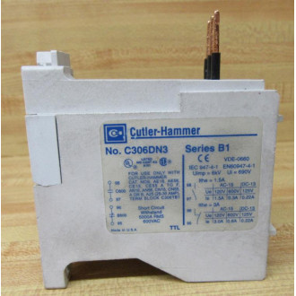 Cutler Hammer C306DN3 Thermal Overload Relay W Leads - Used