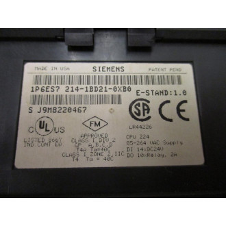 Siemens 6ES7 214-1BD21-0XB0 Power Supply Simatic S7-200 CPU 224 E-Stand: 1.0