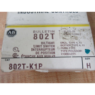 Allen Bradley 802T-K1P Limit Switch 802TK1P Series H