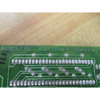 PA Scale 57018-2 Display Board PCB 570182 - Used