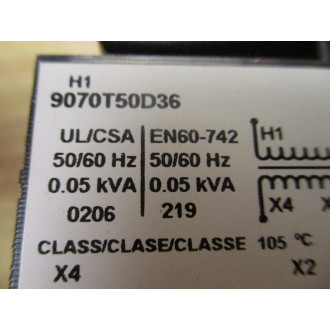 Square D 9070T50D36 Industrial Control Transformer