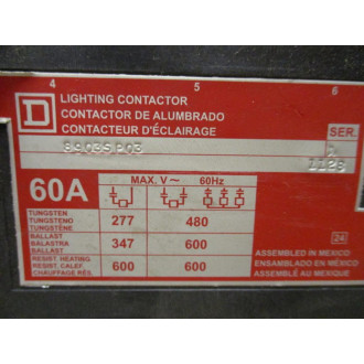 Square D 8903SP03 60 AMP Lighting Contactor - New No Box