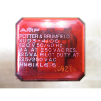 Potter & Brumfield KU93-4106 Relay KU934106 120V