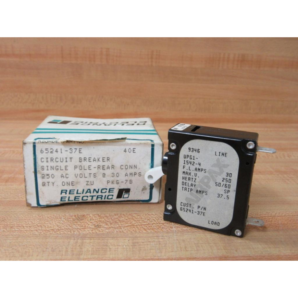 Reliance 65241-37E Airpax Circuit Breaker 6524137E UPG1-1542-4 Reliance 65241-37E Airpax Circuit Breaker 6524137E UPG1-1542-4