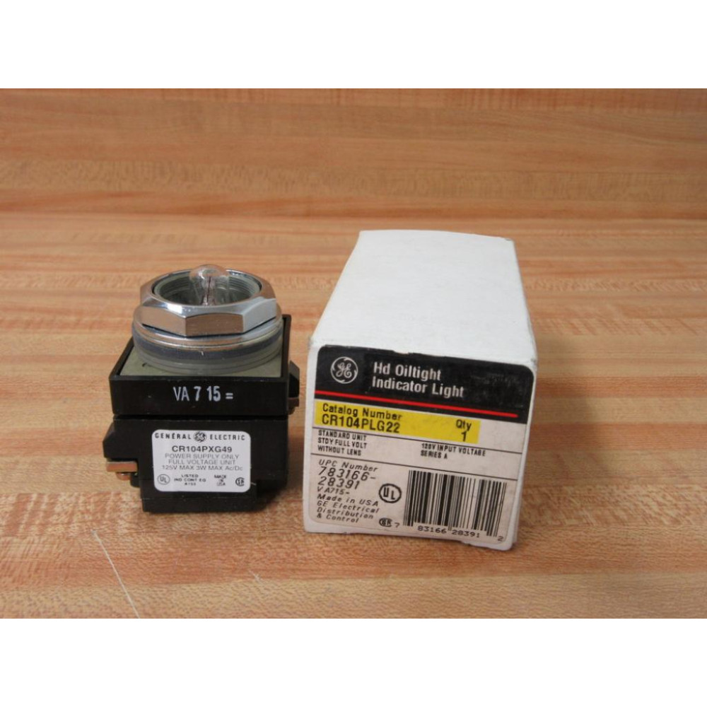 General Electric CR104PLG22 HD Oiltight Indicator Light GE General Electric CR104PLG22 HD Oiltight Indicator Light GE