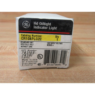 General Electric CR104PLG22 HD Oiltight Indicator Light GE General Electric CR104PLG22 HD Oiltight Indicator Light GE
