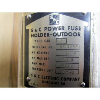 S & C 86152R2 Fuse Holder SM 5 - Used