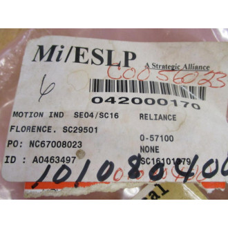 Reliance 0-57100 RegulatorControl Logic Mod O-57100 JOB: 000023645 - Refurbished