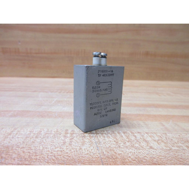 Peerless 718801-16 Inductive Reactive Transformer TF 4RX20YY - Used