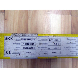 Sick Optic FGSS 900-211 Light Curtain Transmitter FGSS900211 1012785SCon - Used