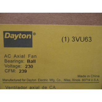 Dayton 3VU63 AC Axial Fan