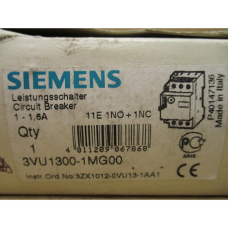Siemens 3VU1300-1MG00 Starter Protector 3VU13001MG00