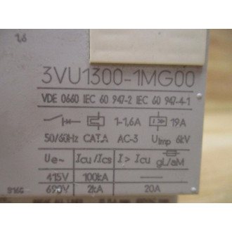 Siemens 3VU1300-1MG00 Starter Protector 3VU13001MG00