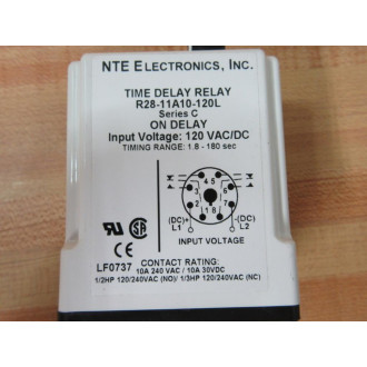 NTE R28-11A10-120L Time Delay Relay R2811A10120L Series C