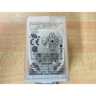 Dayton 3X742N-120V AC Relay 3X742N
