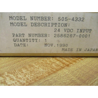 Siemens 505-4332 Digital Input Module 5054332 WO Screw Terminal Block