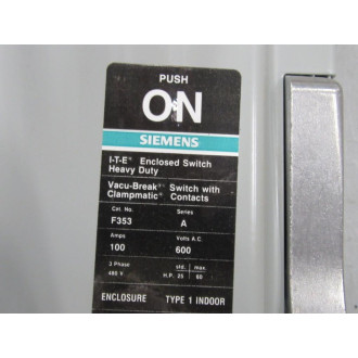 Siemens F353 Enclosed Safety Switch