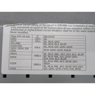 Siemens S1C30BL100CTS Panel Board