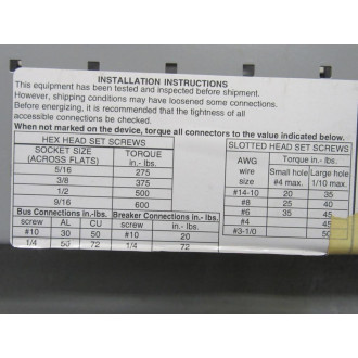 Siemens S1C30BL100CTS Panel Board