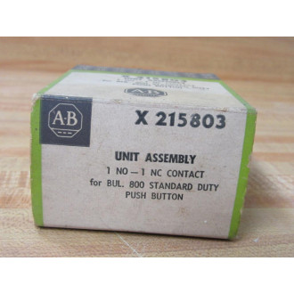 Allen Bradley X 215803 Pushbutton Unit Assembly X215803