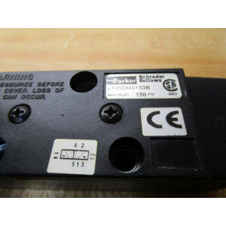Parker L7452440153B Schrader Bellows Solenoid Valve - Used