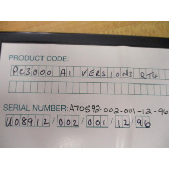 Eurotherm AIVERSION3RT4 PC3000 Input Module AIVERSION3RT4