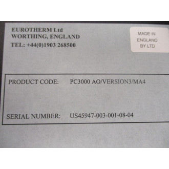 Eurotherm PC3000 AOVERSION3MA4 PC3000 Output Module AOVERSION3MA4