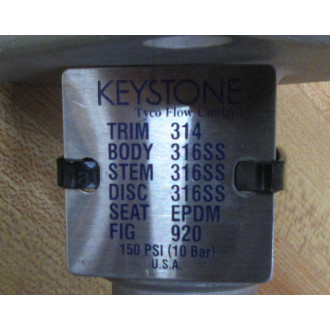TycoKeystone 314 703 030 920 016 Valve 314703030920016 - New No Box