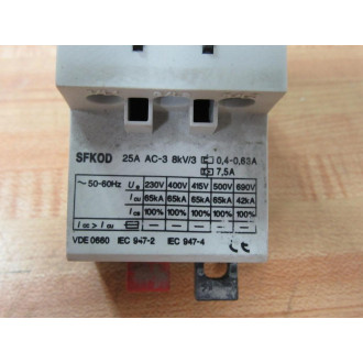 General Electric SFK0D Motor Protection Circuit Breaker SFKOD - Used