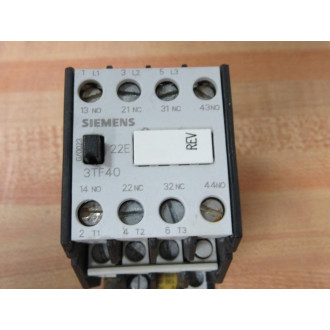 Siemens 3TF4022-6E Contactor 3TF40226E - Used