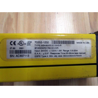 Omron 70252-1232 Light Curtain Receiver MS4800S-30-0840-R - Used