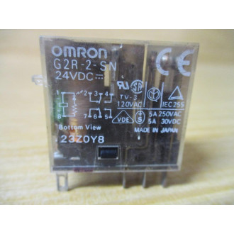 Omron G2R-2-SN-24V Relay G2R-2-SN24V DC Coil 24VDC - Used