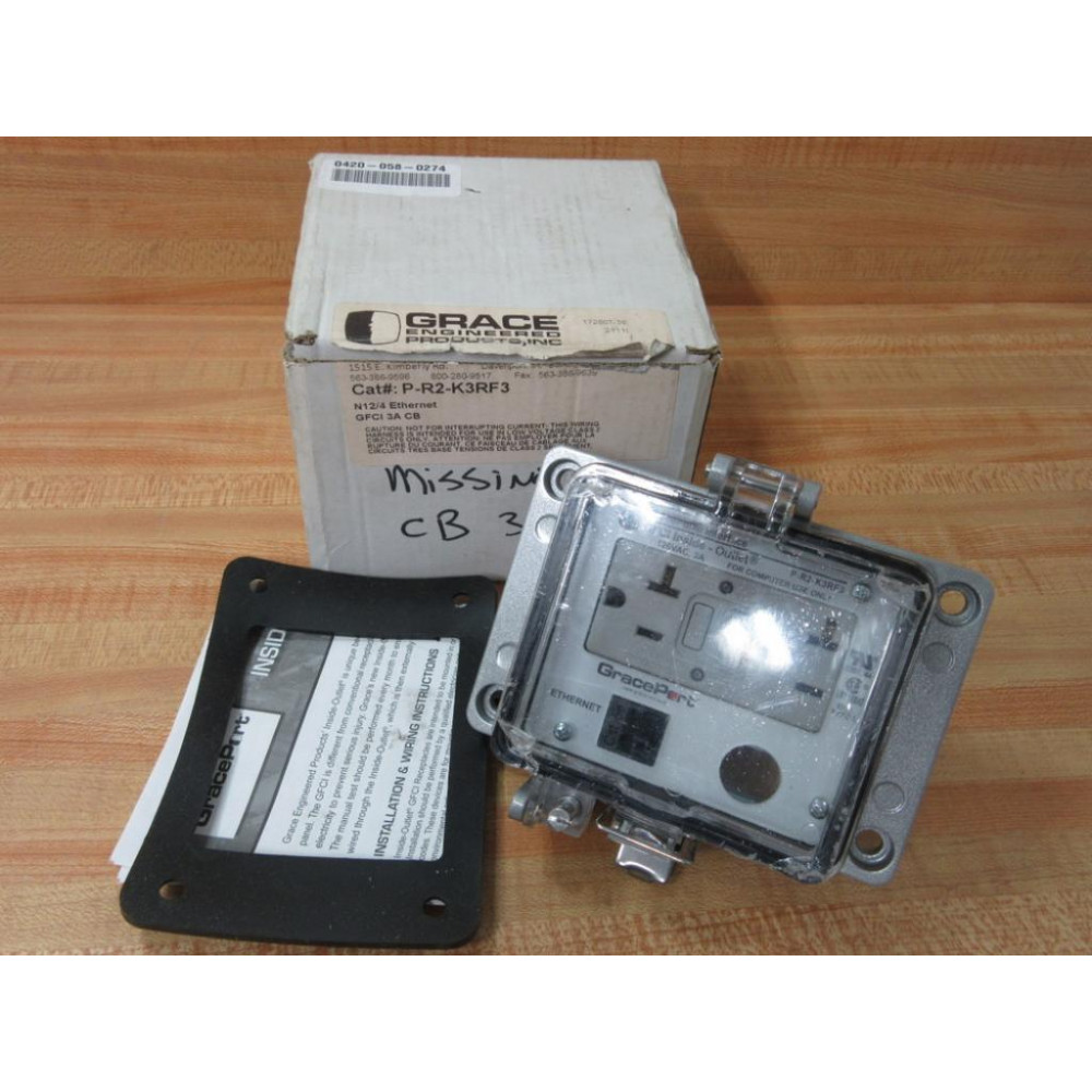 GracePort P-R2-K3RF3 GFCI Inside-Outlet PR2K3RF3