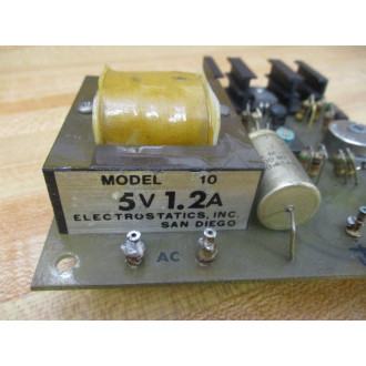 Electrostatics Model 10 Power Supply 5Vac 1.2A - Used