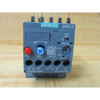 Siemens 3RU2116-0HB0 Overload Relay 3RU21160HB0
