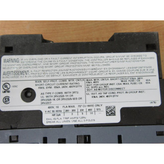 Siemens 3RV2011-4AA10 10-16A Circuit Breaker 3RV20114AA10
