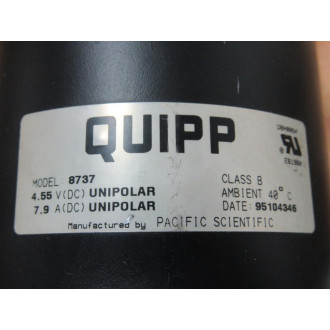Pacific Scientific 8737 Quipp Step Motor wPulley - Used