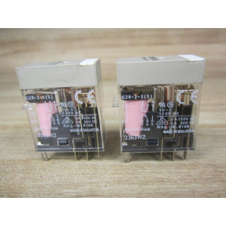 Omron G2R-2-S(S) 24V Relay G2R-1-SN(S)24V DC Coil 24VDC (Pack of 2) - New No Box