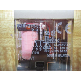 Omron G2R-2-S(S) 24V Relay G2R-2-S(S)24V AC Coil 24VAC - Used