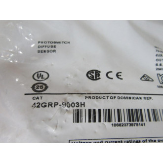 Allen Bradley 42GRP-9003H Photoswitch Diffuse Sensor 42GRP9003H
