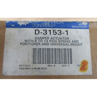 Johnson Controls D-3153-1 Damper Actuator D31531