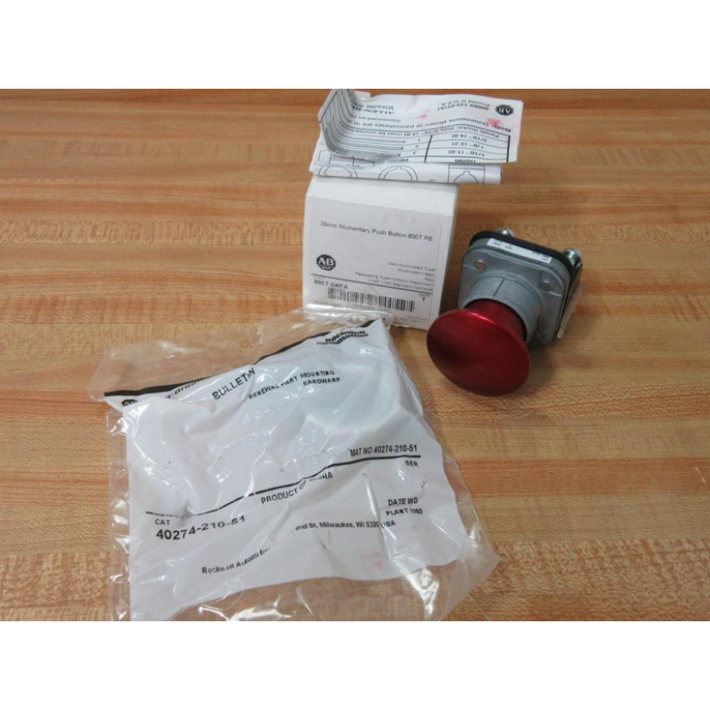 Allen Bradley 800T-D6FA Button 800TD6FA w800T-XA