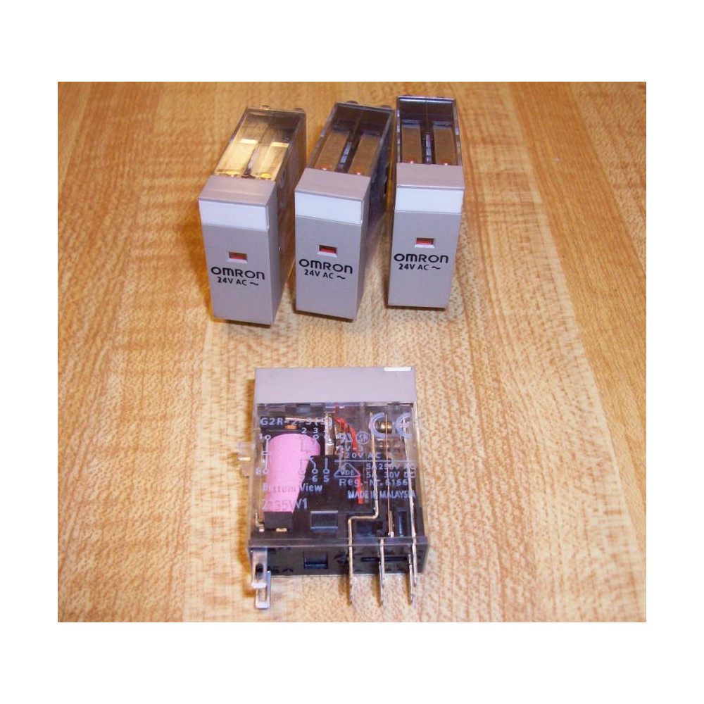 Omron G2R-2-S(S) 24V Relay G2R-2-S(S)24V AC Coil 24VAC (Pack of 4) - New No Box